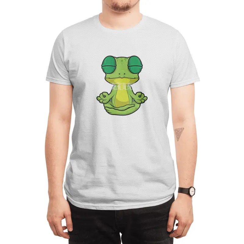 Frog at Yoga Stretching exercises in Cross-legged Spor T-Shirt