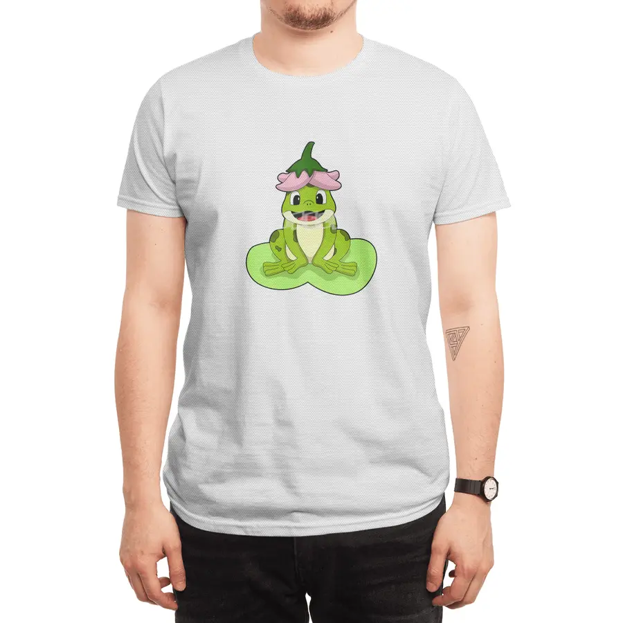 Frog on Leaf Spor T-Shirt
