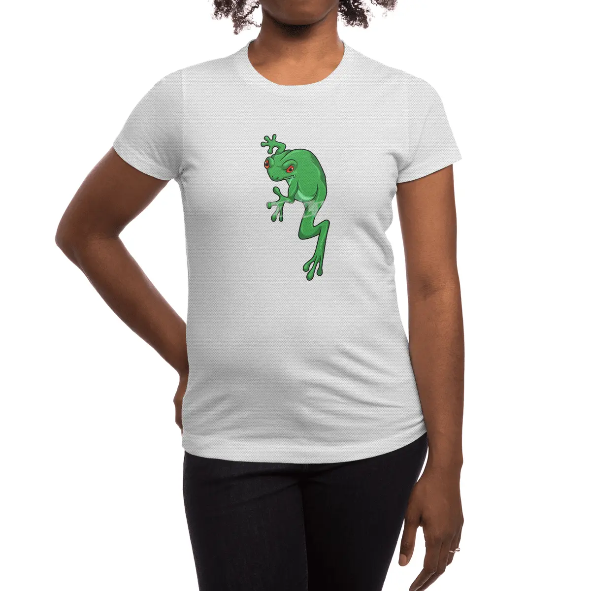 Frog on the Wall Spor T-Shirt