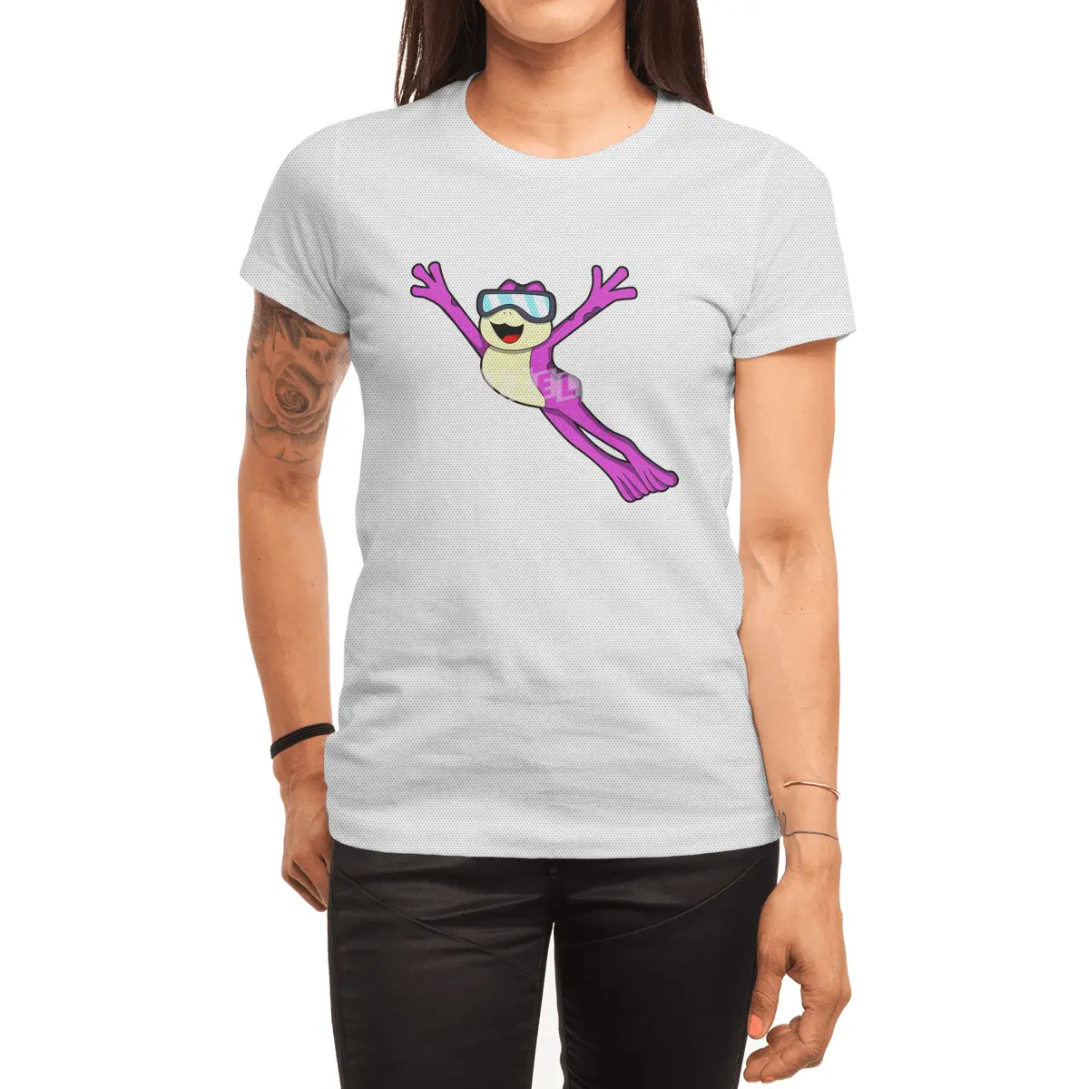 Frog with Sunglasses Spor T-Shirt