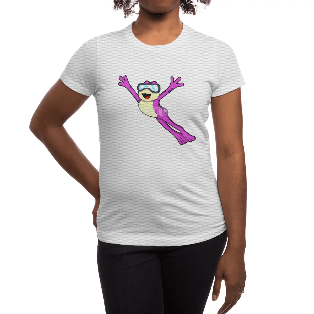 Frog with Sunglasses Spor T-Shirt