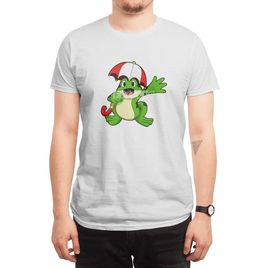 Frog with Umbrella Spor T-Shirt