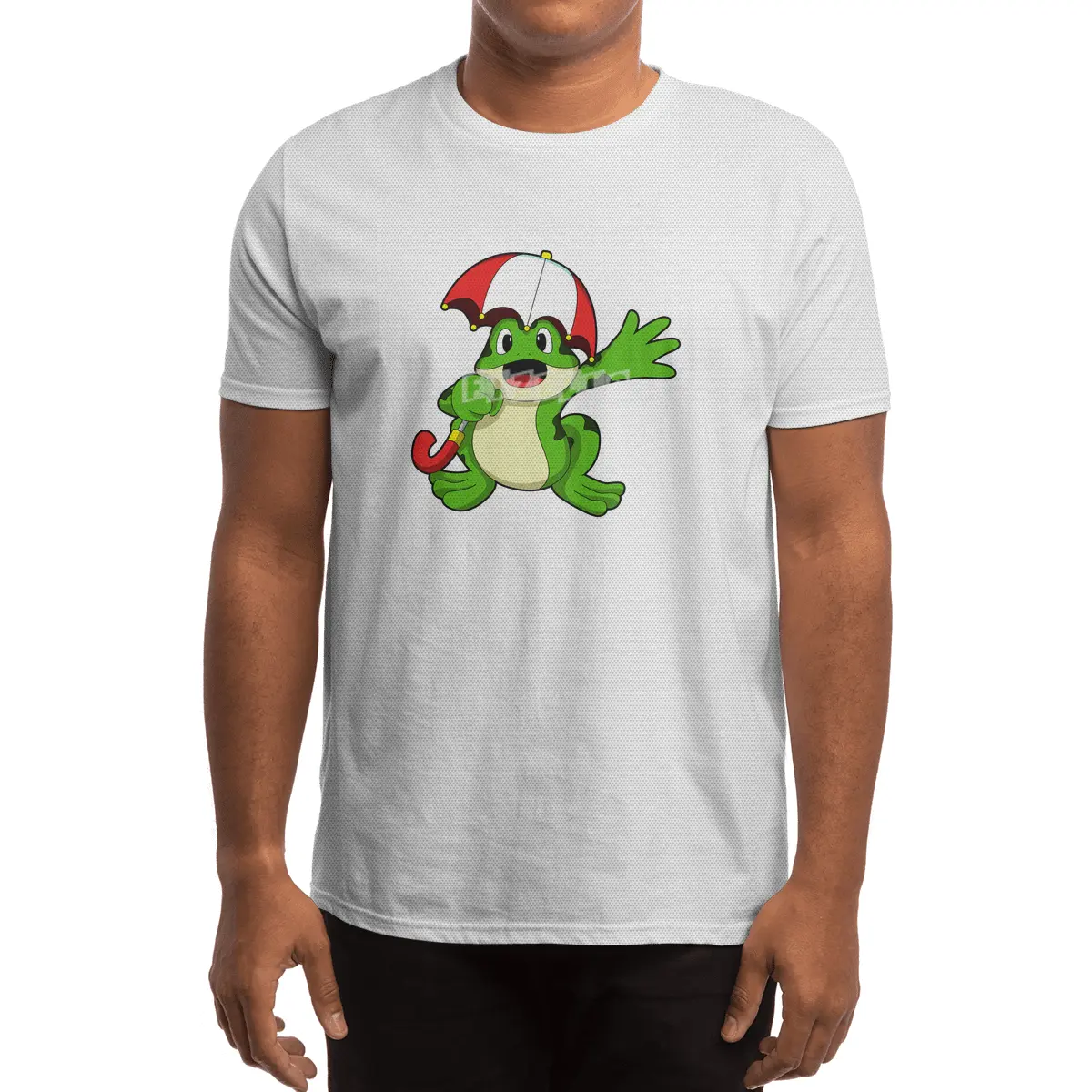 Frog with Umbrella Spor T-Shirt