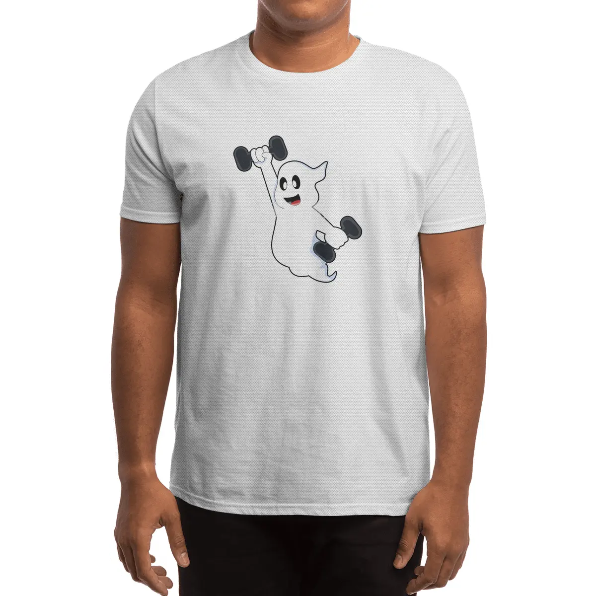 Ghost at Strength training with Dumbbells Spor T-Shirt