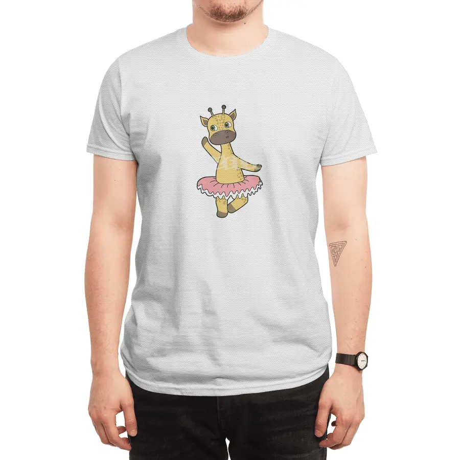 Giraffe as Ballerina at Ballet with Skirt Spor T-Shirt