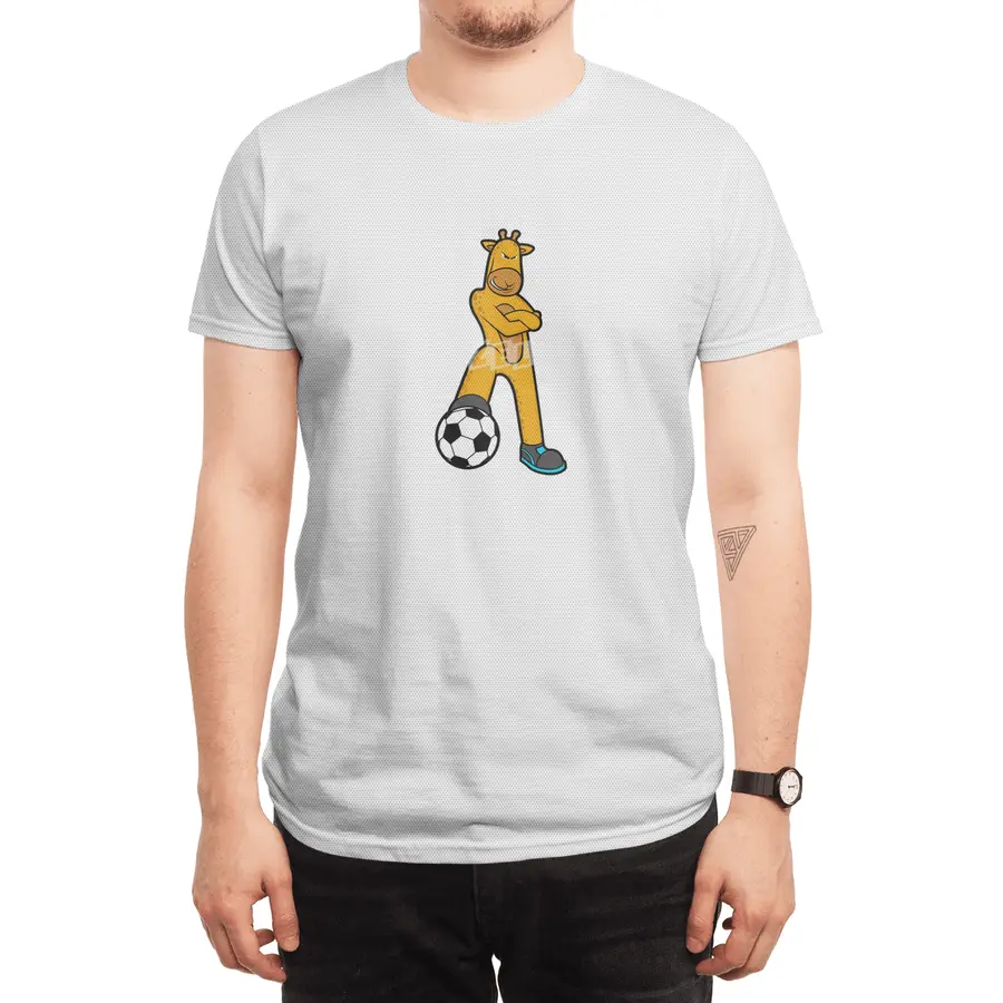 Giraffe at Sports with Soccer ball Spor T-Shirt