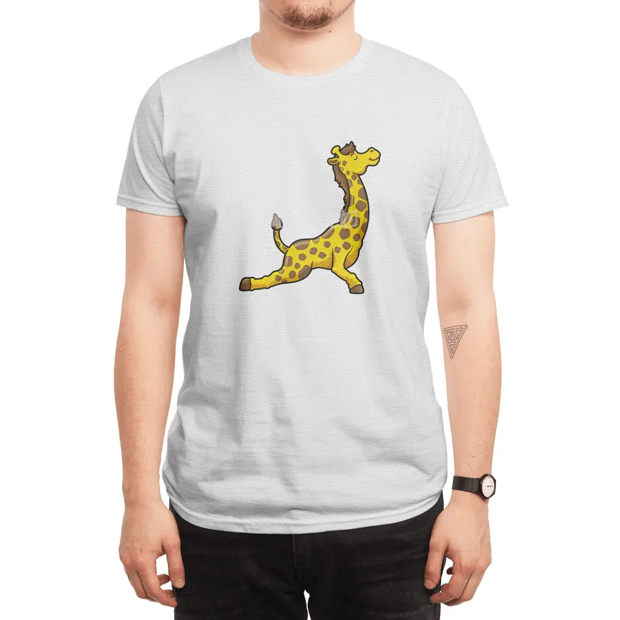 Giraffe at Yoga Stretching exercises Legs & Neck Spor T-Shirt