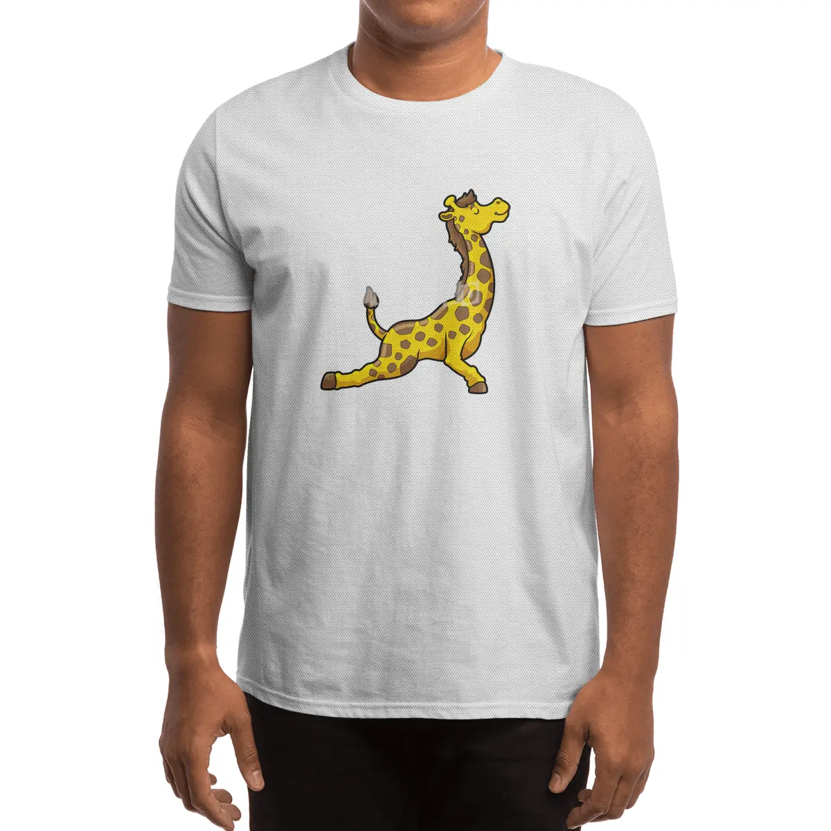Giraffe at Yoga Stretching exercises Legs & Neck Spor T-Shirt