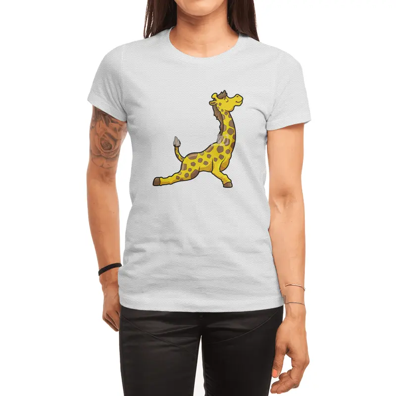 Giraffe at Yoga Stretching exercises Legs & Neck Spor T-Shirt