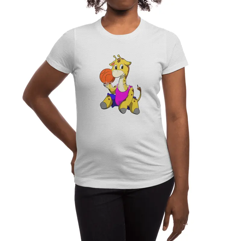 Giraffe with Basketball Spor T-Shirt