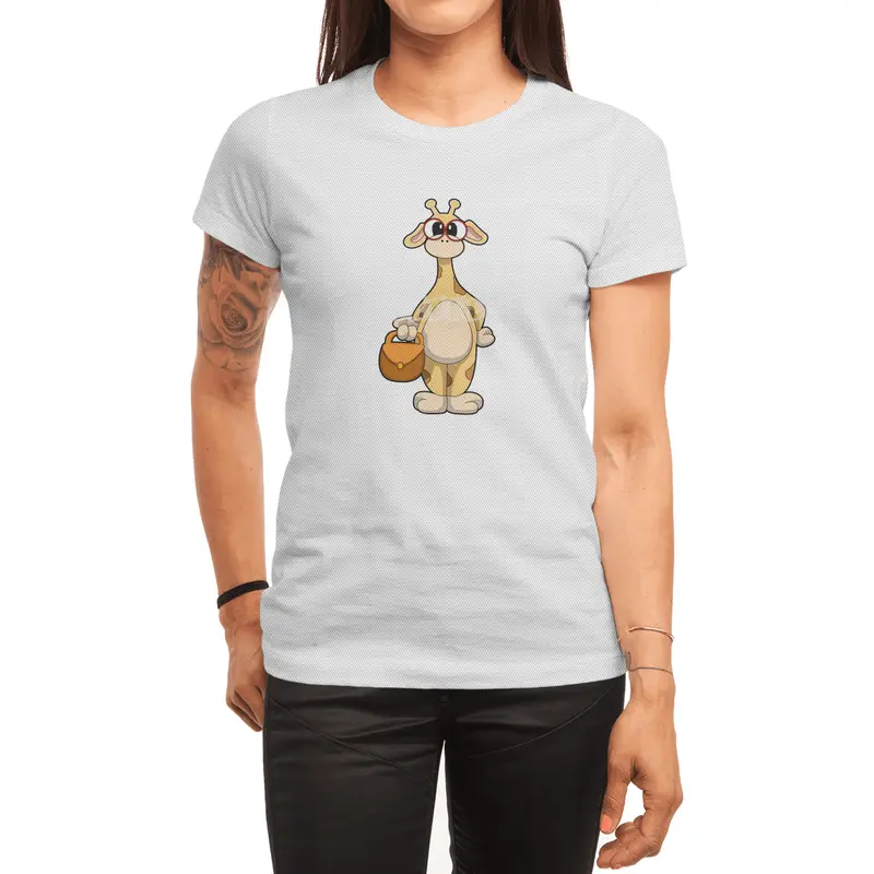 Giraffe with Glasses & Bag Spor T-Shirt