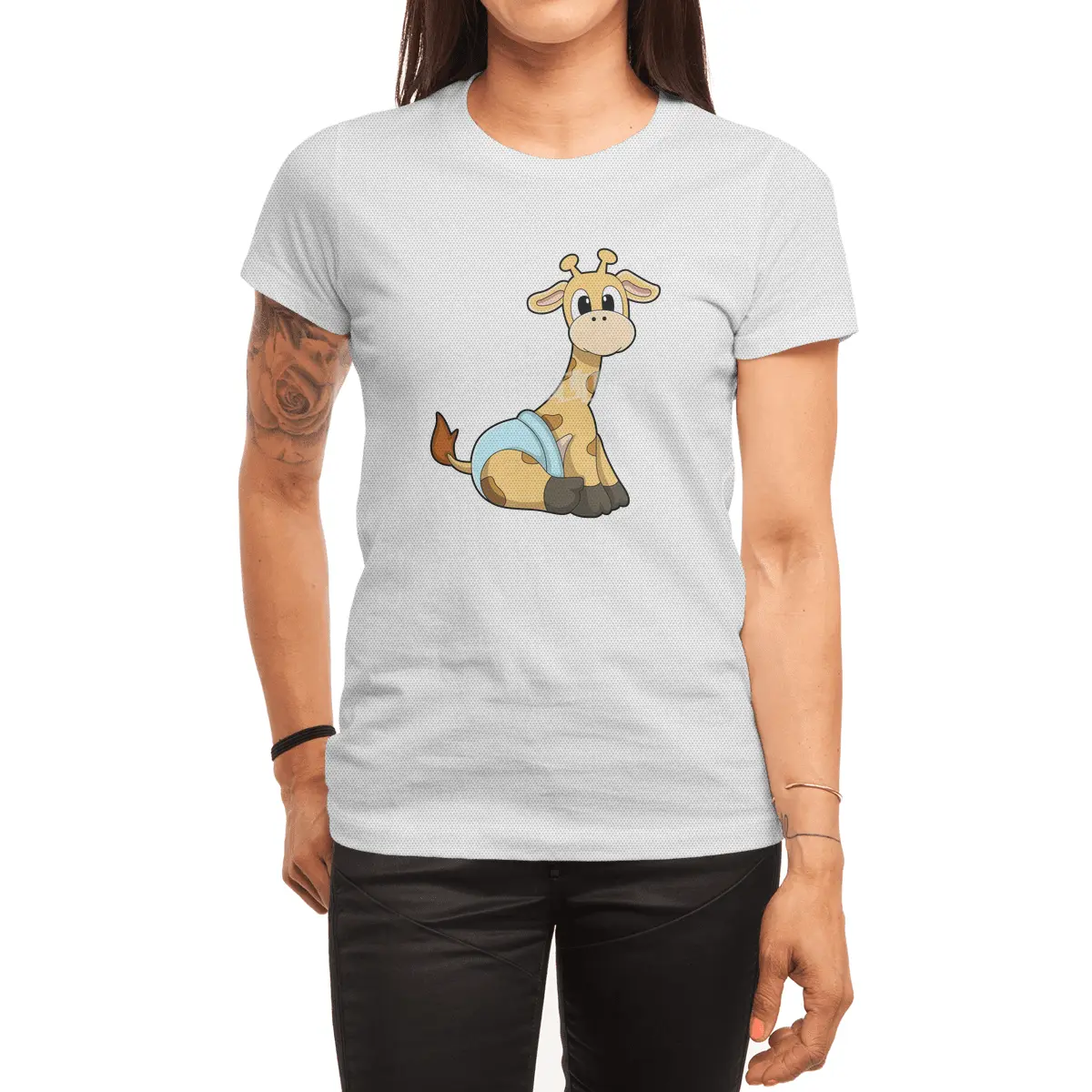 Giraffe with Underpants Spor T-Shirt