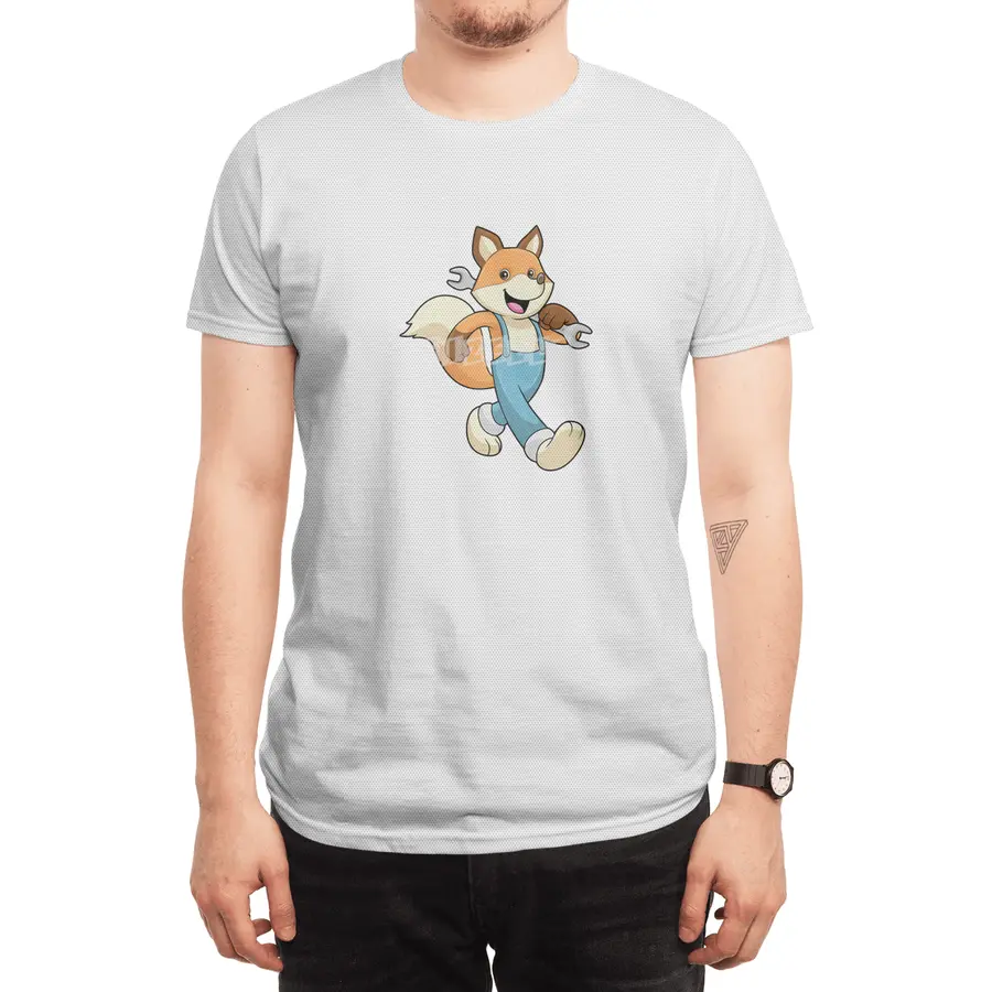 Fox as Mechanic with Wrench Spor T-Shirt