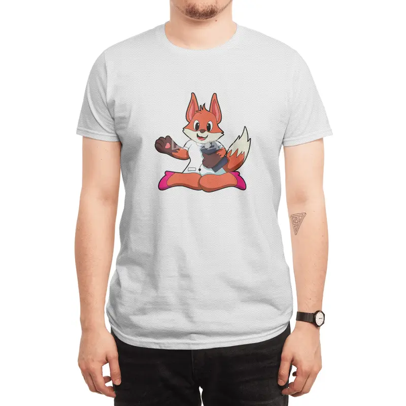 Fox as Nurse with Notepad Spor T-Shirt