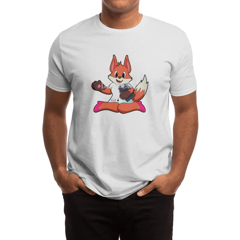 Fox as Nurse with Notepad Spor T-Shirt