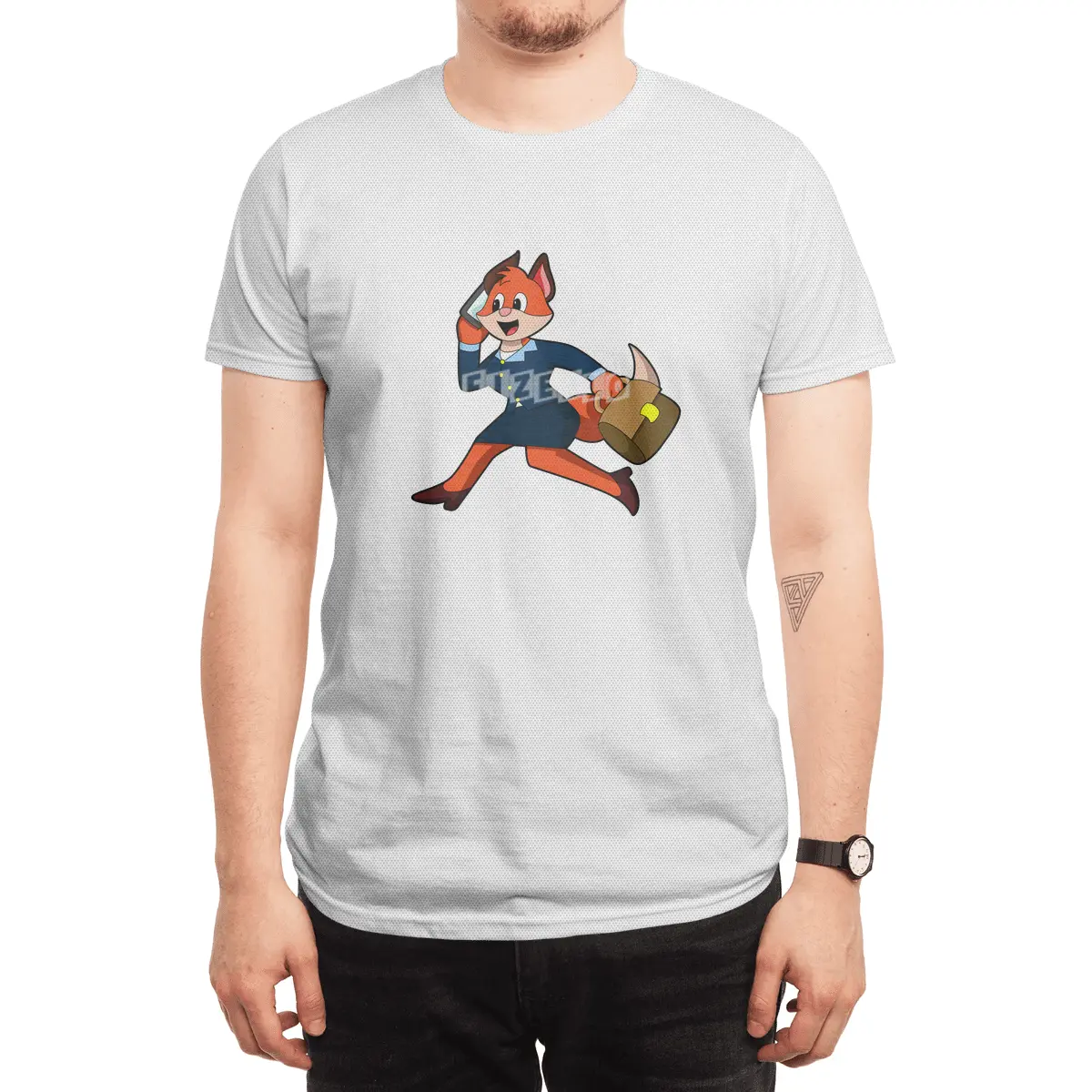 Fox as Secretary with Dress Spor T-Shirt
