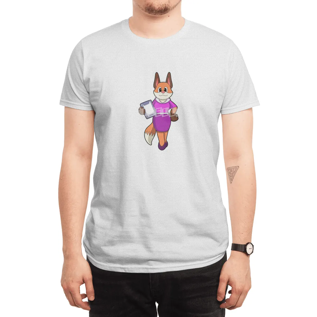Fox as Secretary with Skirt Spor T-Shirt