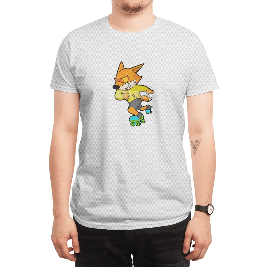 Fox as Skater with Roller skates Spor T-Shirt