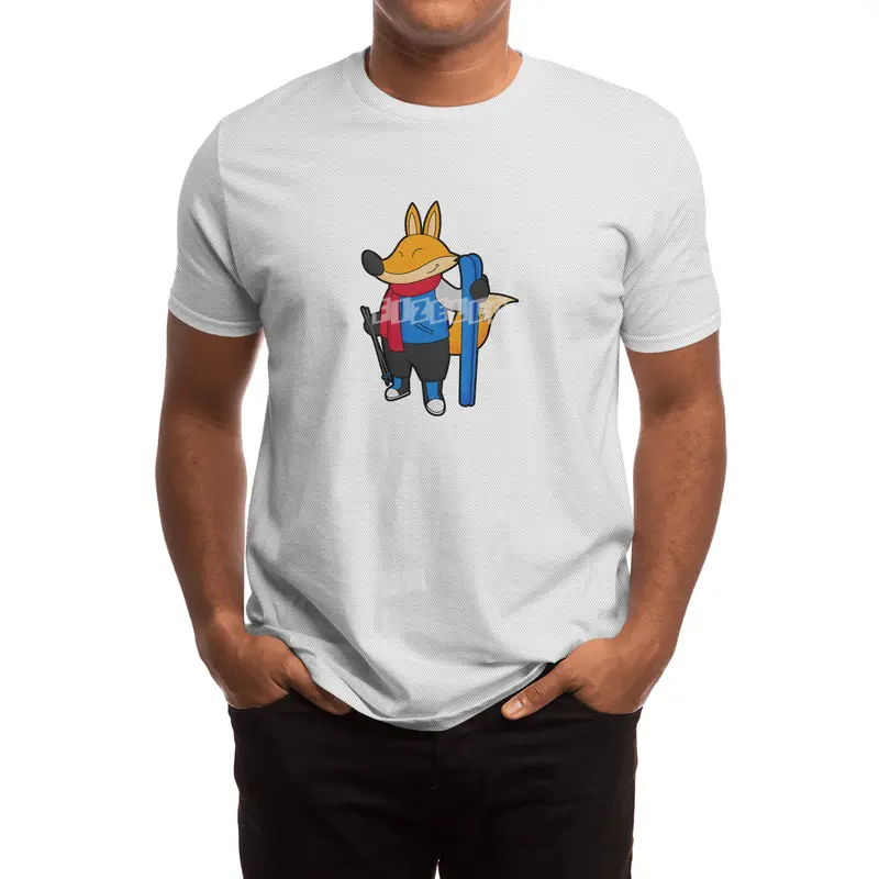 Fox as Skier with Ski Spor T-Shirt