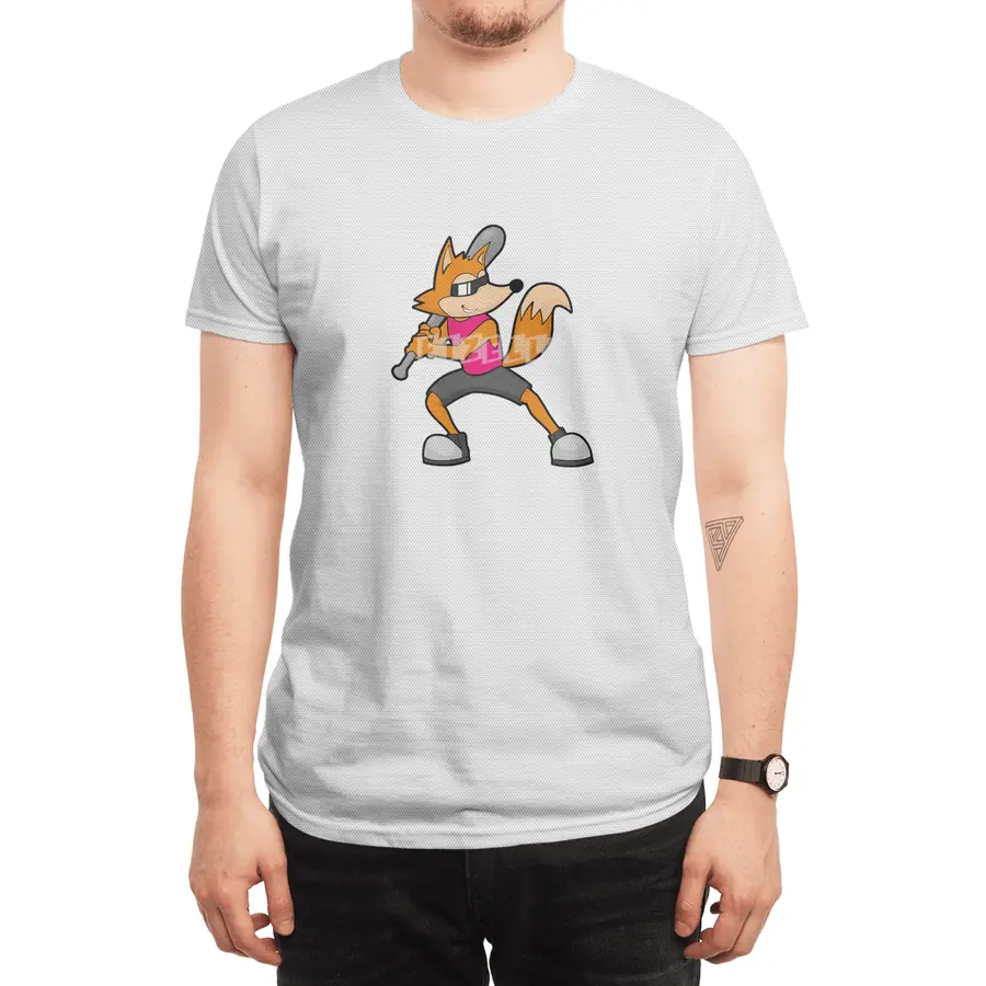 Fox at Baseball with Baseball bat Spor T-Shirt