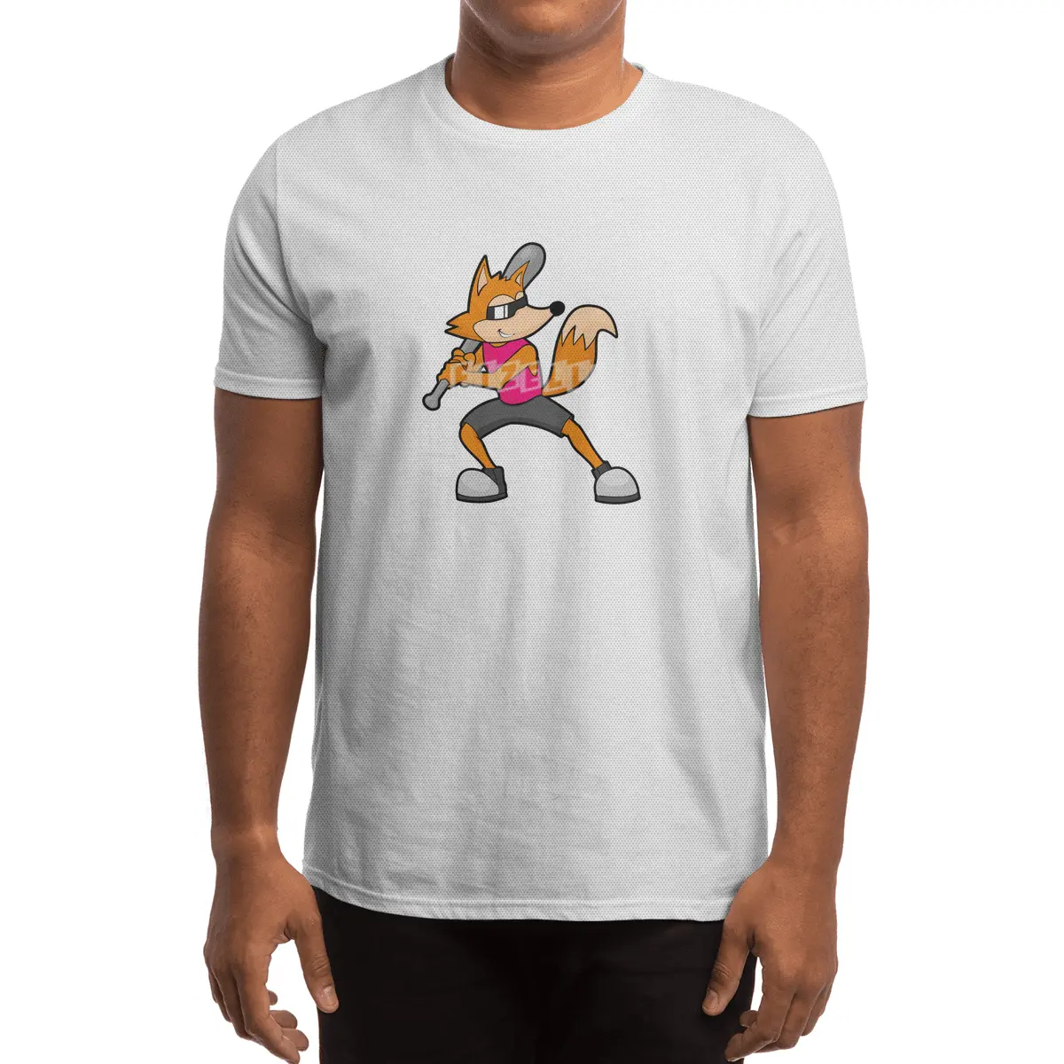 Fox at Baseball with Baseball bat Spor T-Shirt