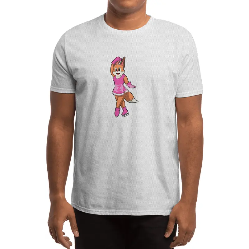 Fox at Ice skating with Ice skates Spor T-Shirt