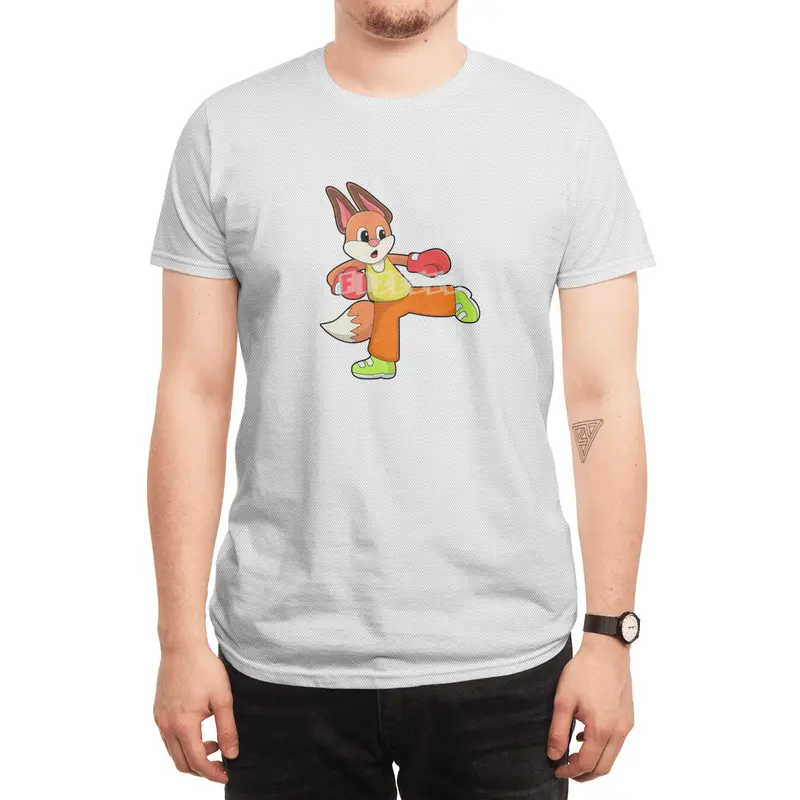 Fox at Martial arts Boxing with Boxing gloves Spor T-Shirt