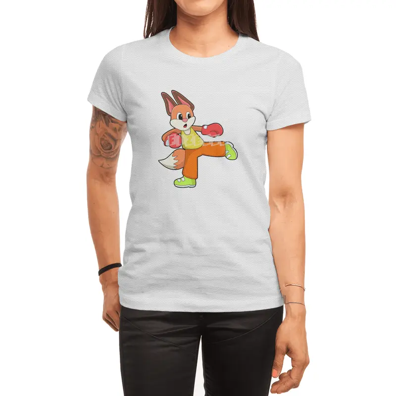 Fox at Martial arts Boxing with Boxing gloves Spor T-Shirt