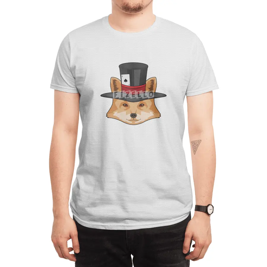 Fox at Poker with Poker card Spor T-Shirt