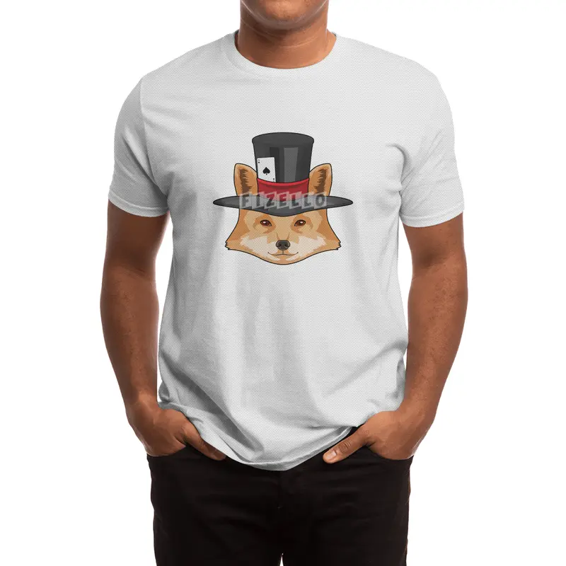 Fox at Poker with Poker card Spor T-Shirt