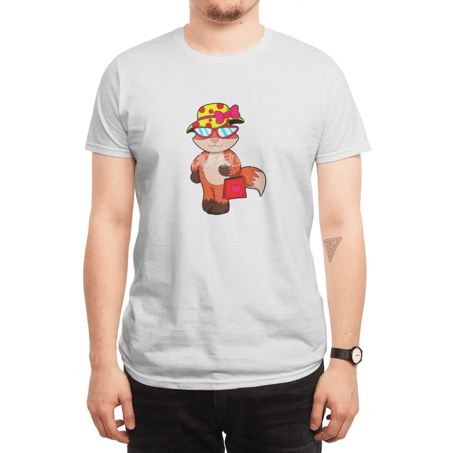Fox at Shopping with Shopping bag & Hat Spor T-Shirt