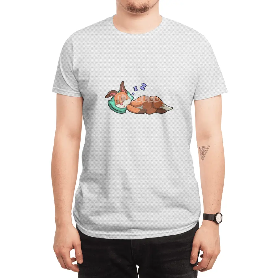 Fox at Sleeping with Pillow Spor T-Shirt