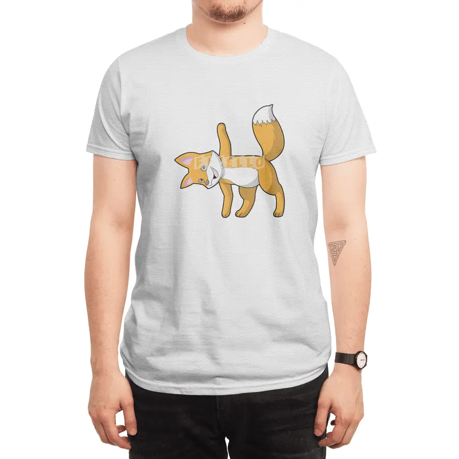 Fox at Yoga Stretching Spor T-Shirt