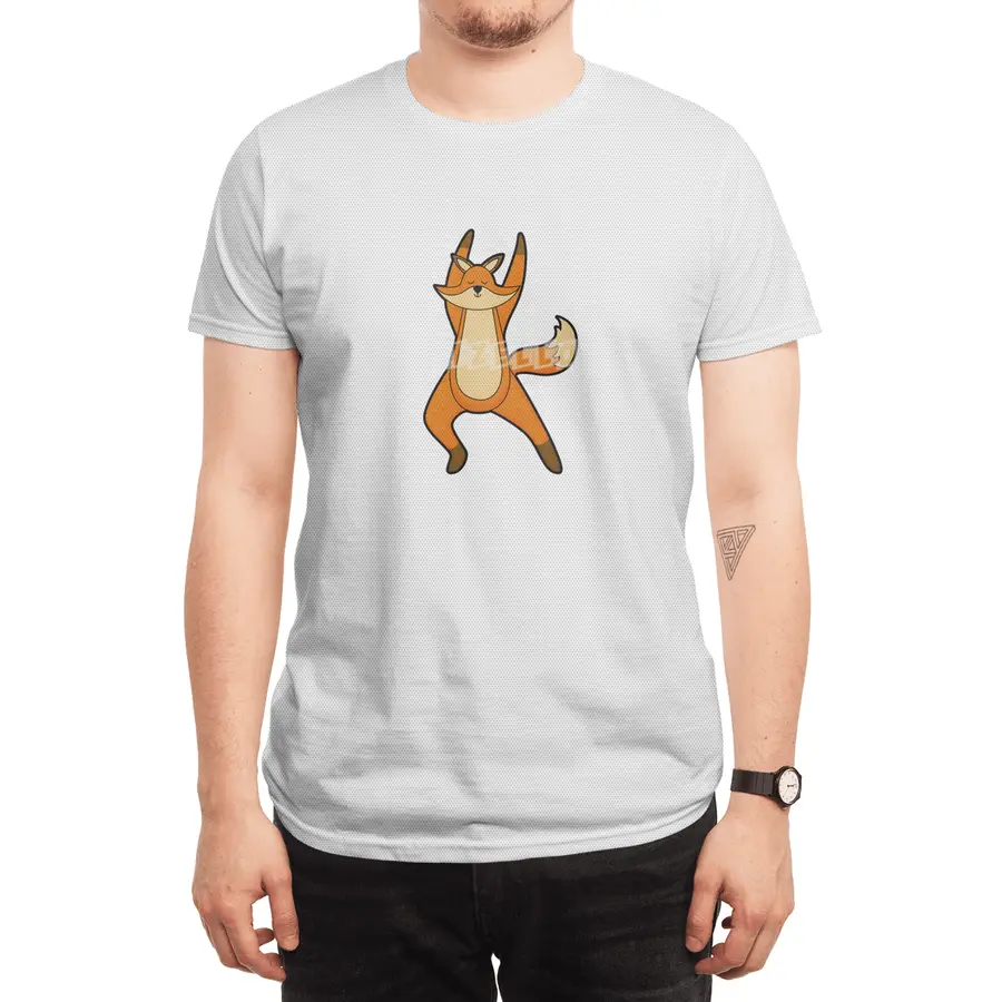 Fox at Yoga Stretching exercise Spor T-Shirt