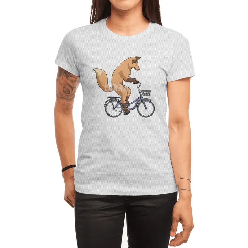 Fox with Bicycle Spor T-Shirt