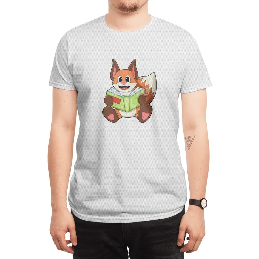 Fox with Book Spor T-Shirt