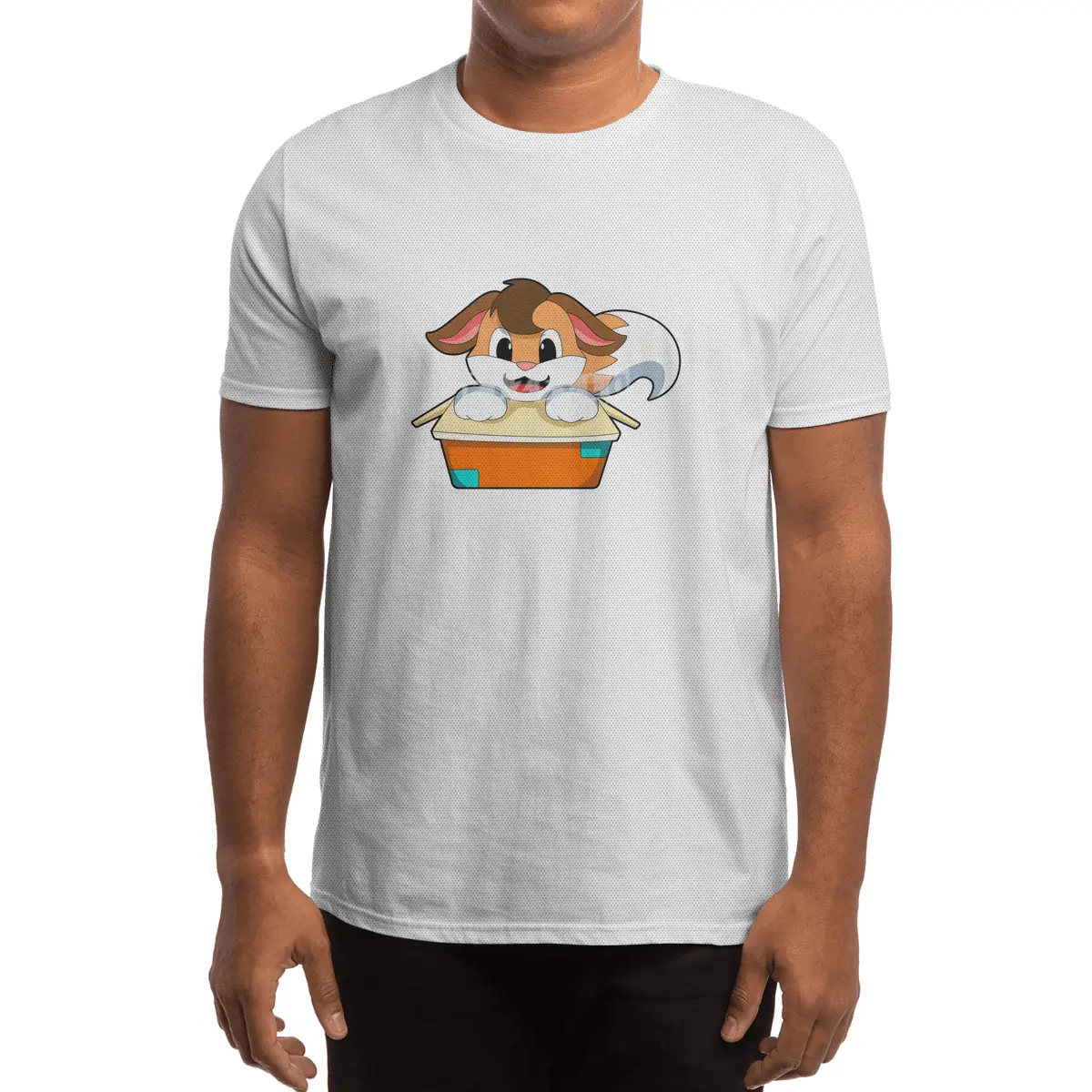 Fox with Box Spor T-Shirt