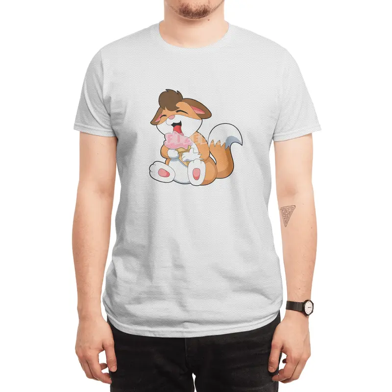 Fox with Strawberry Ice cream Spor T-Shirt