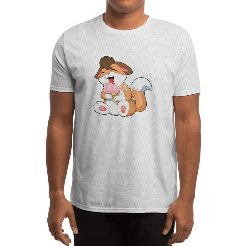 Fox with Strawberry Ice cream Spor T-Shirt