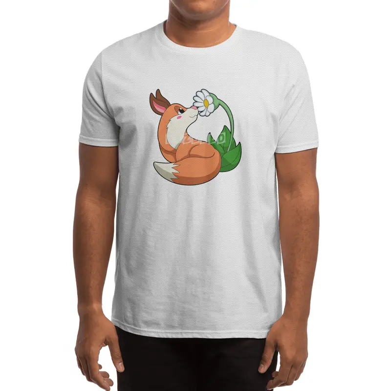Fox with white Flower Spor T-Shirt