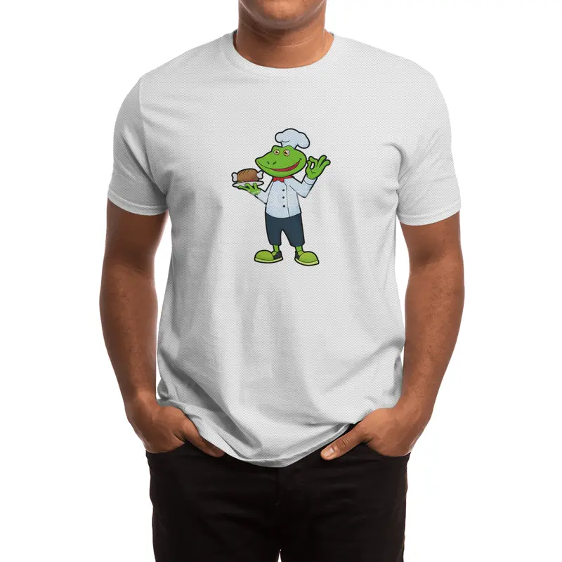 Frog as Cook with Serving plate & Chicken Spor T-Shirt