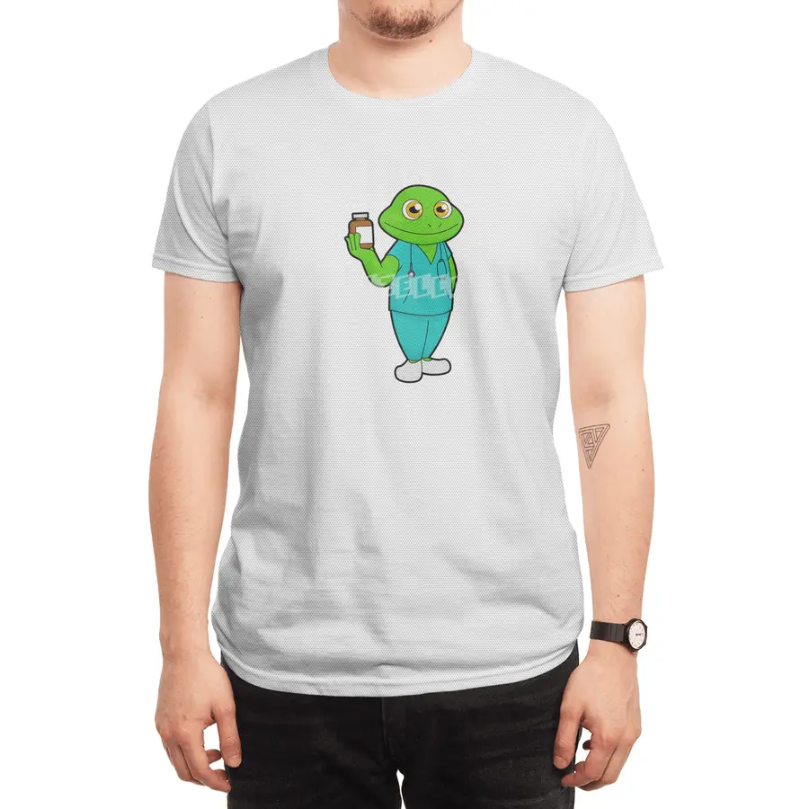 Frog as Nurse with Medicine & Stethoscope Spor T-Shirt