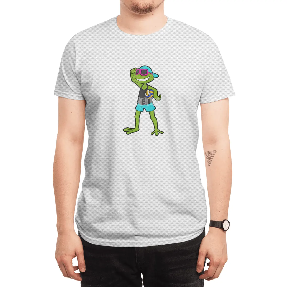 Frog as Volleyball player with Volleyball Spor T-Shirt