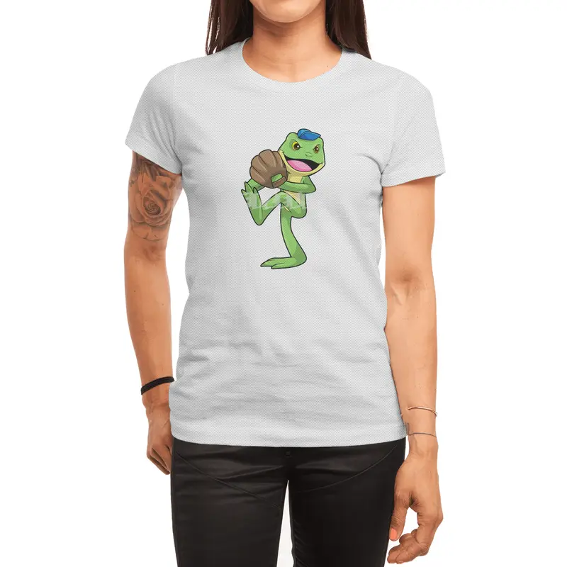 Frog at Baseball with Gloves Spor T-Shirt