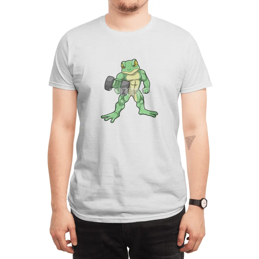 Frog at Bodybuilding with Dumbbell Spor T-Shirt