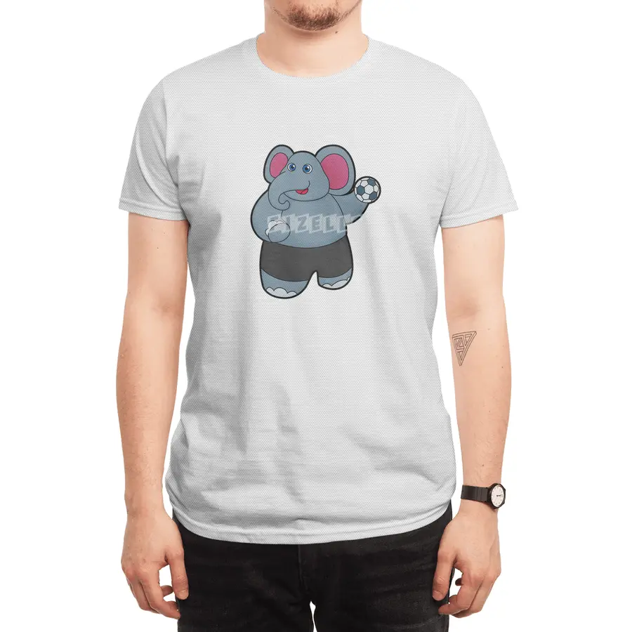 Elephant as Handball player with Handball ball Spor T-Shirt