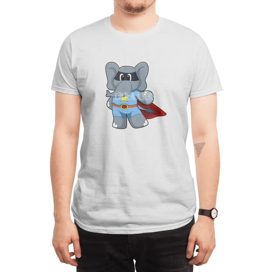 Elephant as Hero with Cape Spor T-Shirt