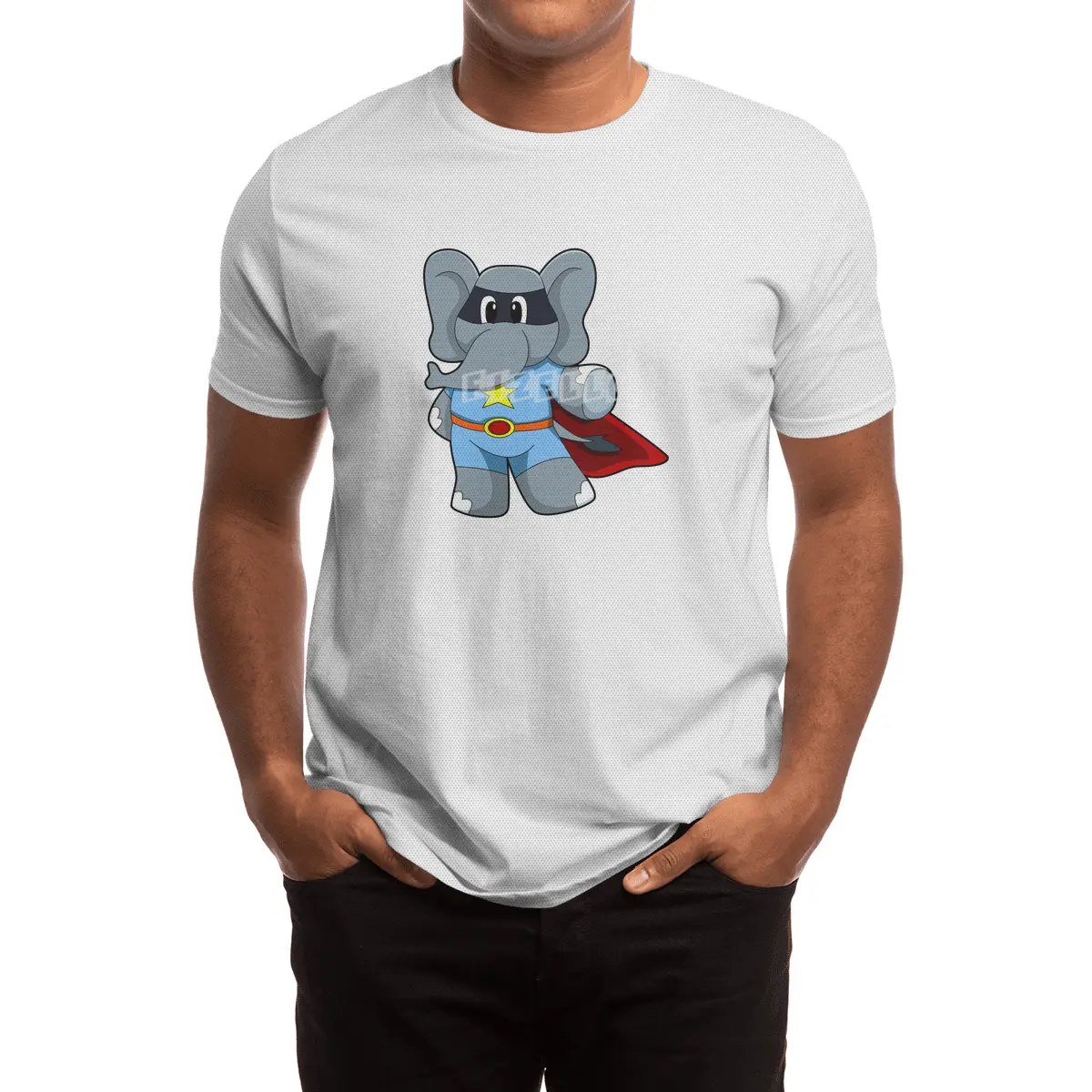 Elephant as Hero with Cape Spor T-Shirt