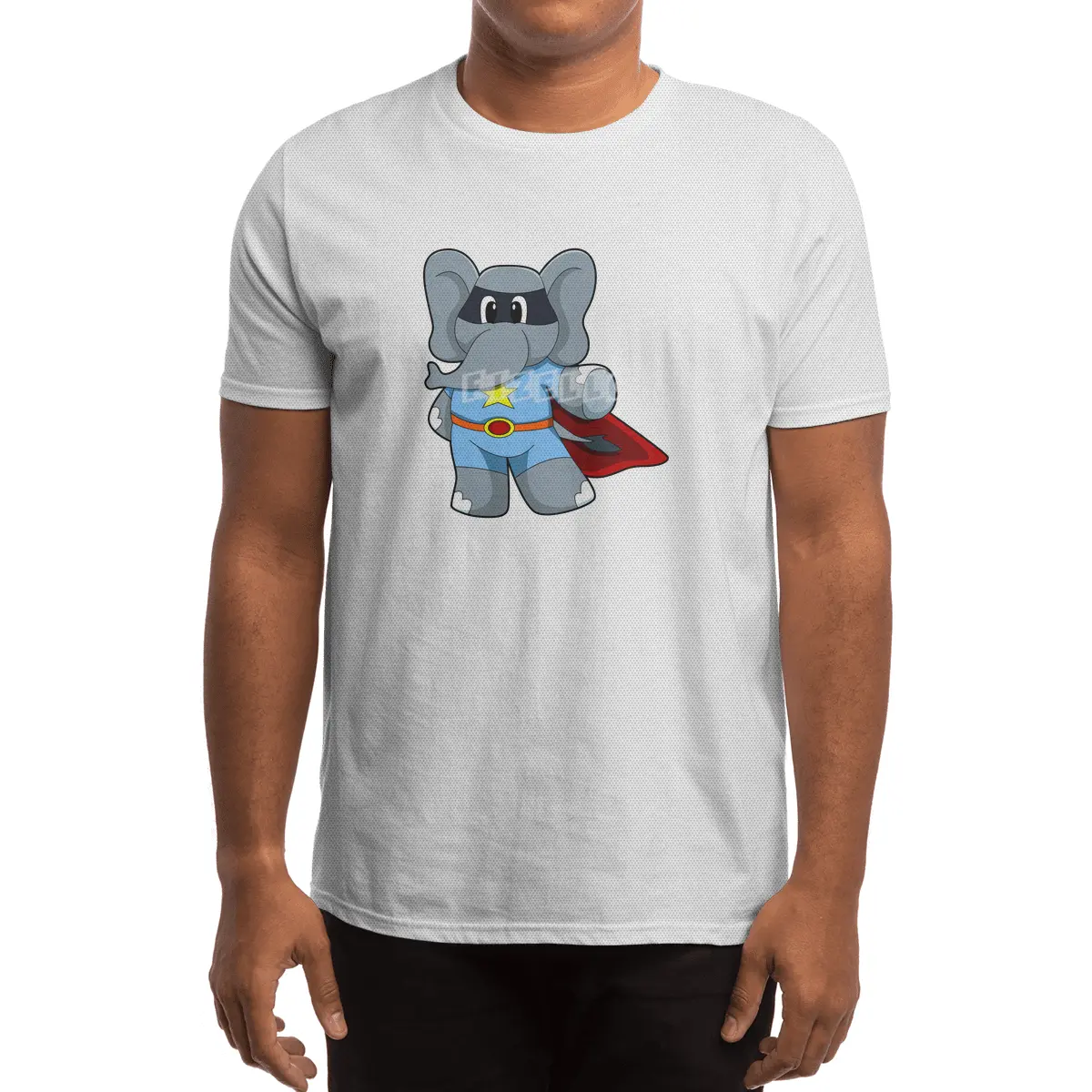 Elephant as Hero with Cape Spor T-Shirt