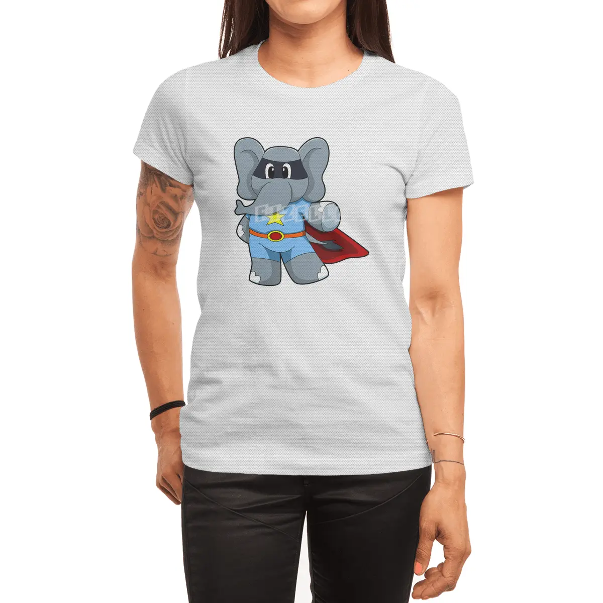 Elephant as Hero with Cape Spor T-Shirt